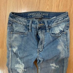 American eagle skinny ripped jeans